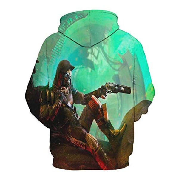 Destiny 2 Hoodies - Destiny 2 Forsaken Hunter Green 3D Print Pullover Drawstring Hoodie