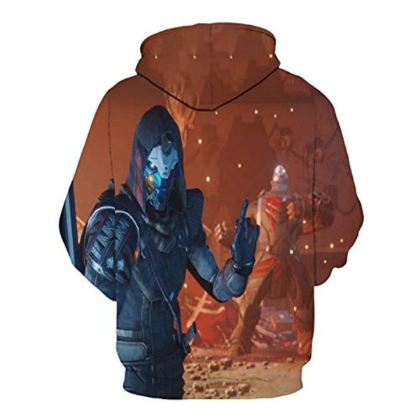 Destiny 2 Hoodies - Destiny 2 Forsaken Hunter Orange 3D Print Pullover Drawstring Hoodie
