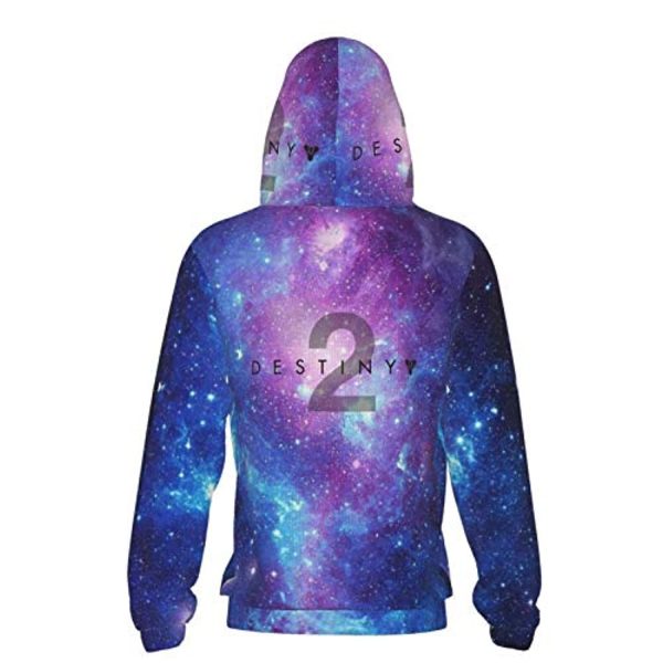 Destiny 2 Hoodies - Destiny 2 Forsaken Purple Starry 3D Print Pullover Drawstring Hoodie