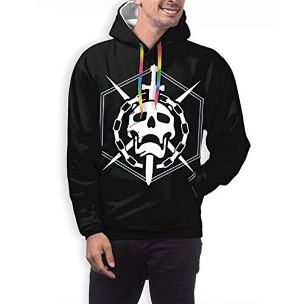 Destiny 2 Hoodies - Destiny 2 Forsaken Skull Symbol Black Pullover Drawstring Hoodie
