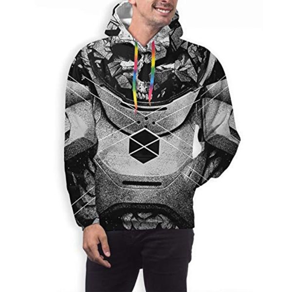 Destiny 2 Hoodies - Destiny 2 Forsaken Titan Grey 3D Print Pullover Drawstring Hoodie
