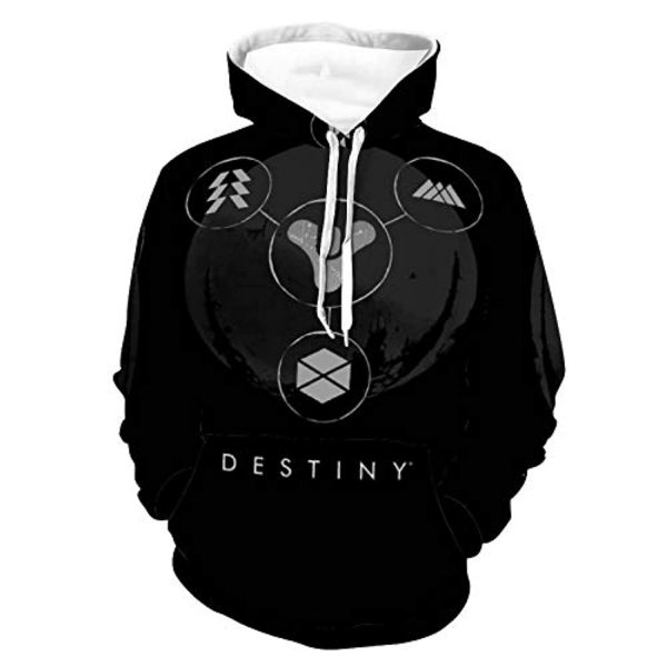 Destiny 2 Hoodies - Destiny 2 Forsaken Titan Hunter Warlock Symbol Black Pullover Drawstring Hoodie