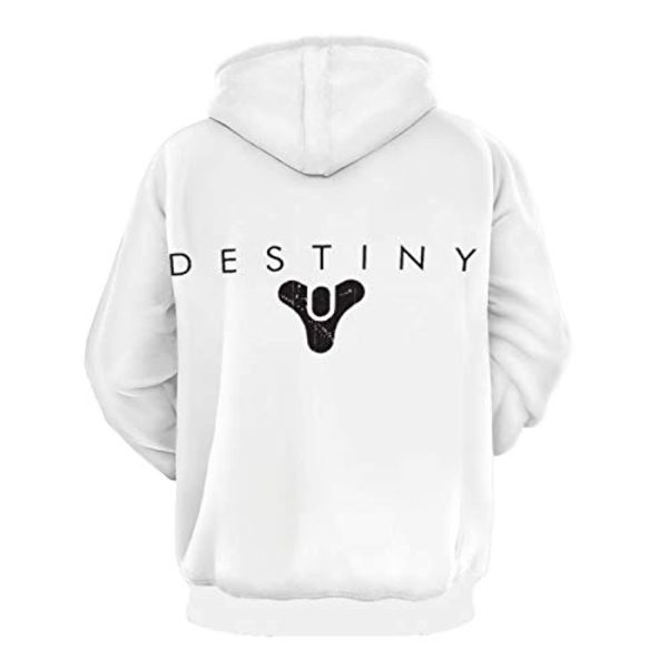 Destiny 2 Hoodies - Destiny 2 Forsaken White 3D Print Pullover Drawstring Hoodie