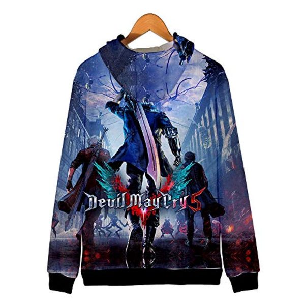 Devil May Cry Hoodie - 3D Print Zipper Gaming Hoodie