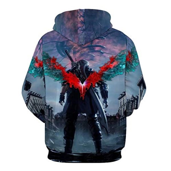 Devil May Cry Hoodie - Dante 3D Print Pullover Gaming Hoodie