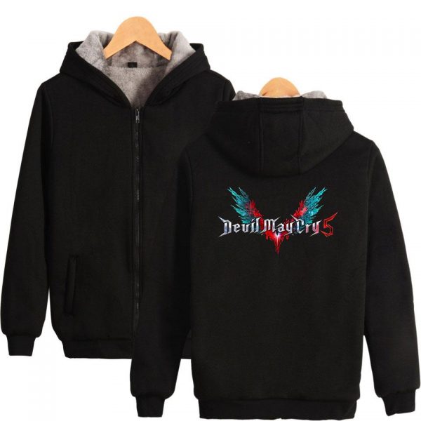 Devil May Cry Hoodies - Zip Up Thick Warm Hoodie Coat