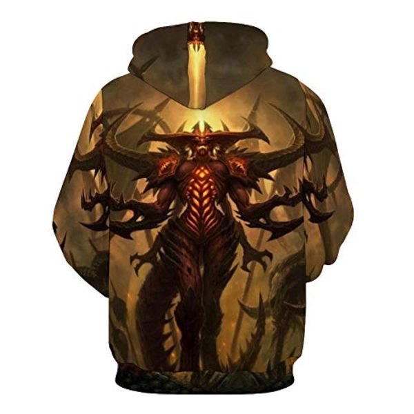 Diablo Hoodies - Diablo 3 Book of Cain 3D Print Casual Pullover Hooded Sweatshirt