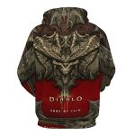 Diablo Hoodies - Diablo 3 Book of Cain 3D Print Casual Pullover Hooded Sweatshirt