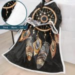 Digital Printed Blanket Dream Catcher - Blanket Robe With Sleeves