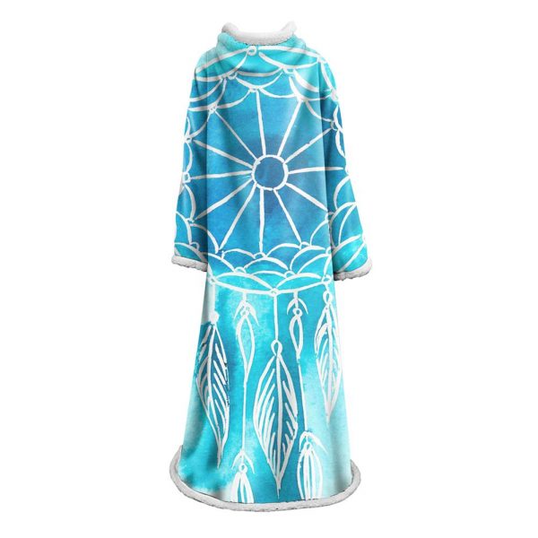 Digital Printed Blanket Dream Catcher - Blanket Robe With Sleeves