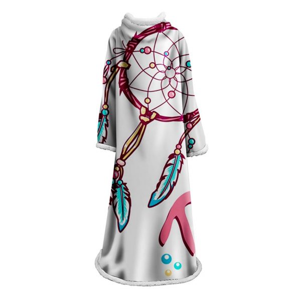 Digital Printed Blanket Dream Catcher - Blanket Robe With Sleeves