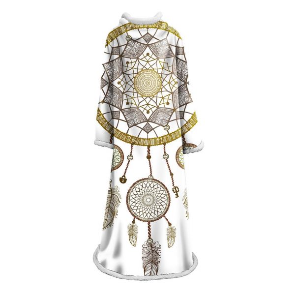 Digital Printed Blanket Dream Catcher - Blanket Robe With Sleeves