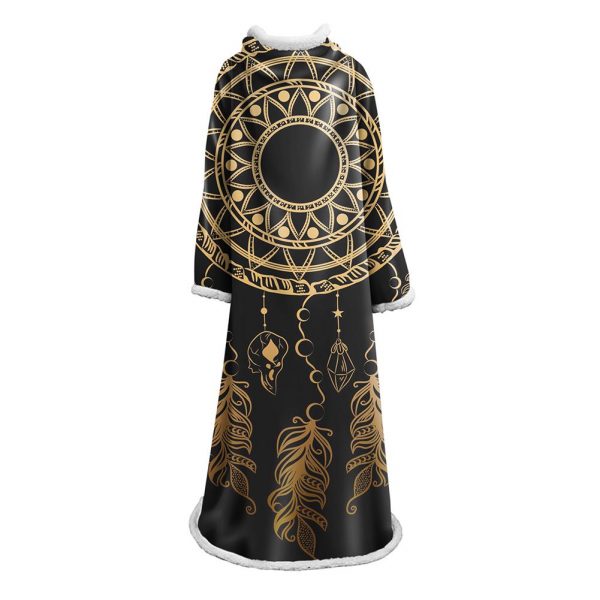 Digital Printed Blanket Dream Catcher - Blanket Robe With Sleeves