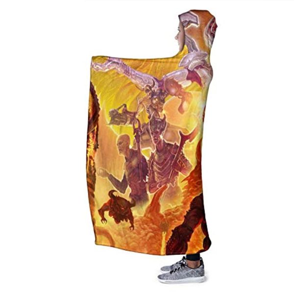 Doom Eternal Hooded Blanket - 3D Print Warm Adult Blanket