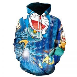 Doraemon 3D Printed Hoodies - Anime Casual Hooded Streetwear