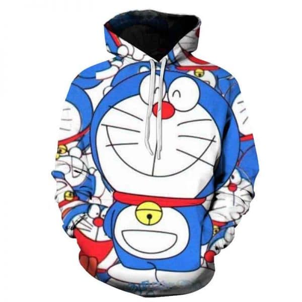 Doraemon Casual Hoodies - Anime 3D Printed Hooded Streetwear