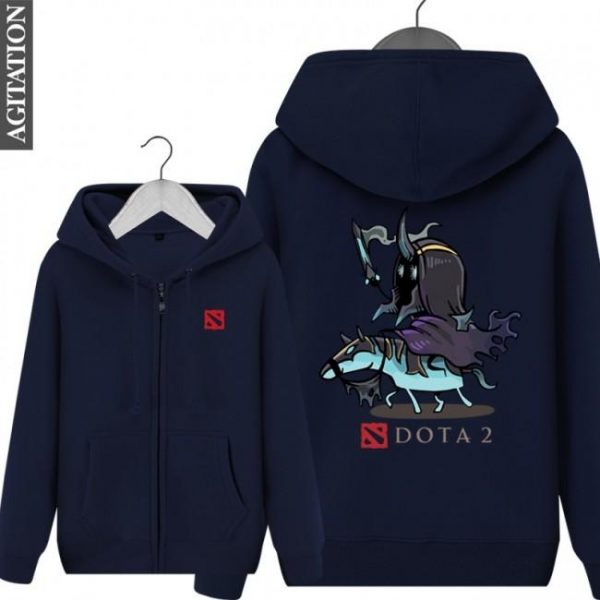 DOTA 2 Abaddon Cotton Hoodies - Zip Up Black Hoodie