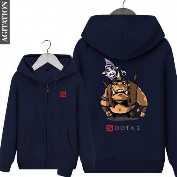 DOTA 2 Alchemist Hoodies - Zip Up Black Hoodie