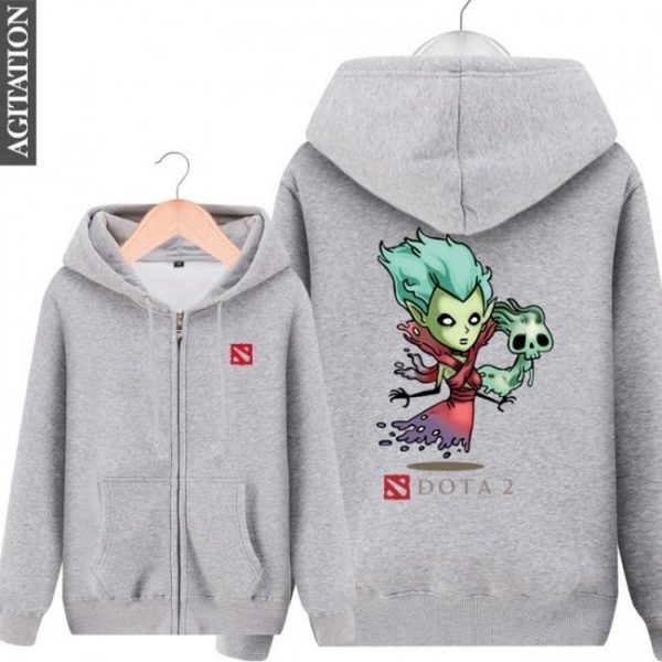 DOTA 2 Death Prophet Hoodies - Zip Up Black Hoodie
