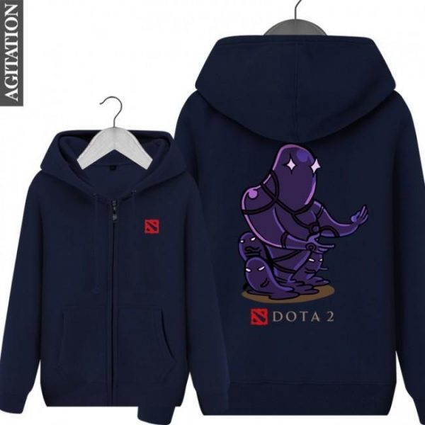 DOTA 2 Enigma Hoodies - Zip Up Black Hoodie