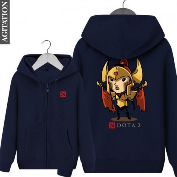 DOTA 2 Legion Commander Hoodies - Zip Up Black  Hoodie