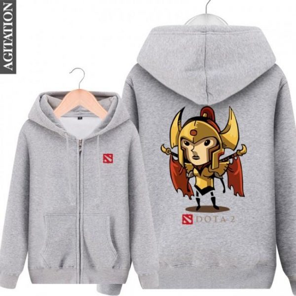DOTA 2 Legion Commander Hoodies - Zip Up Black  Hoodie