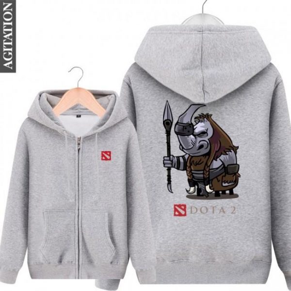 DOTA 2 Magnus Hoodies - Zip Up Black Hoodie