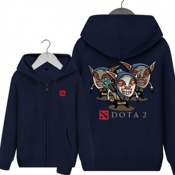 DOTA 2 Meepo Hoodies - Zip Up Black Hoodie