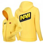 DOTA 2 Na`Vi Team Fashion Hoodies - Zip Up Yellow Hoodie