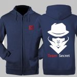 DOTA 2 Team Secret Hoodies - Zip Up Hat Black Hoodie