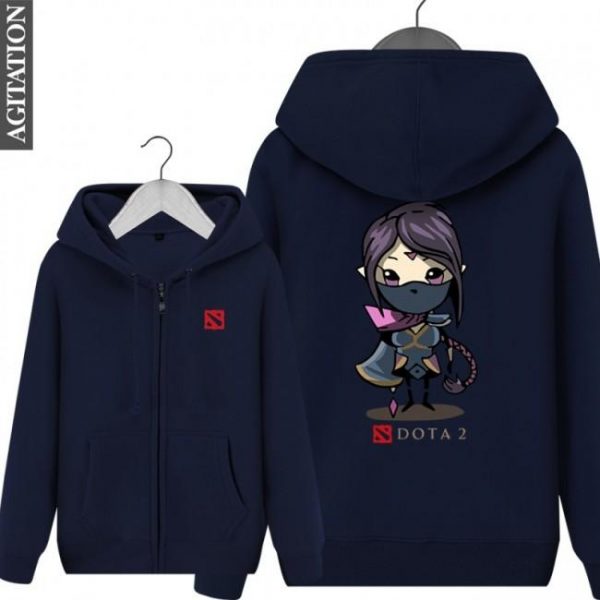 DOTA 2 Templar Assassin Hoodies - Zip Up Black Hoodie