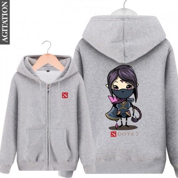 DOTA 2 Templar Assassin Hoodies - Zip Up Black Hoodie
