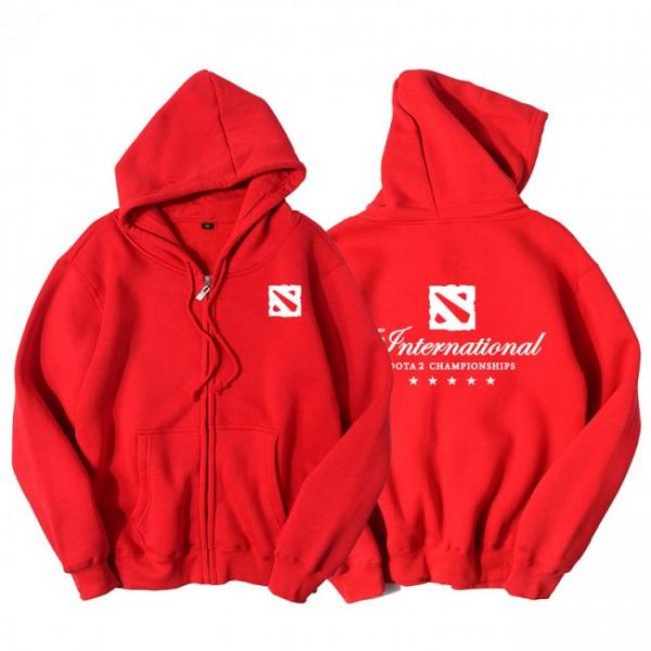 DOTA 2 The International Hoodies - Zip Up Black Hoodie