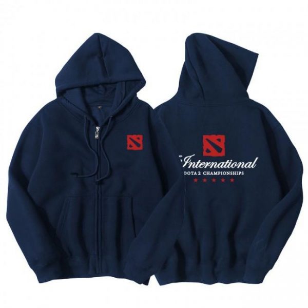 DOTA 2 The International Hoodies - Zip Up Black Hoodie