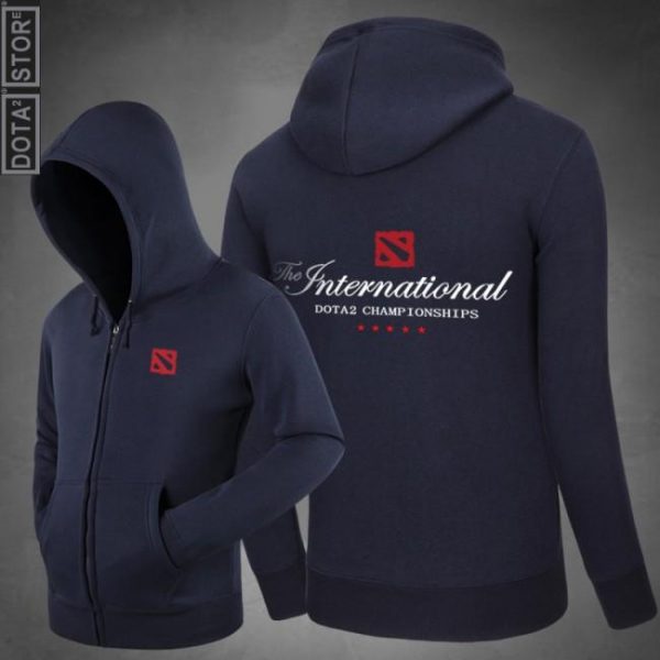 DOTA 2 The International Hoodies - Zip Up Black Hoodie
