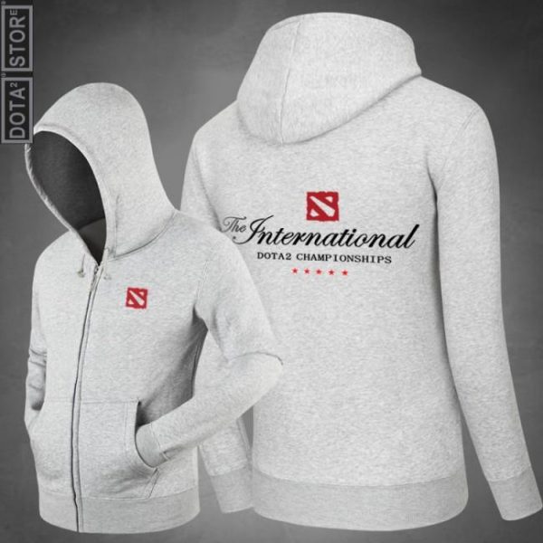 DOTA 2 The International Hoodies - Zip Up Black Hoodie