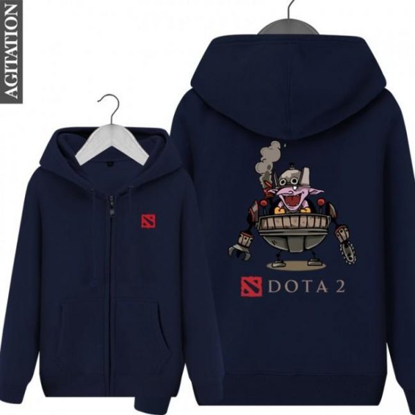 DOTA 2 Timbersaw Hoodies - Zip Up Black Hoodie
