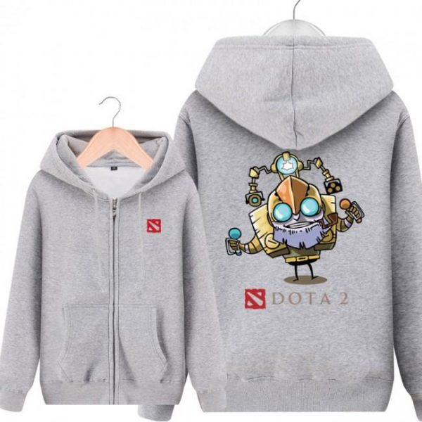 DOTA 2 Tinker Design Hoodies - Zip Up Black Hoodie