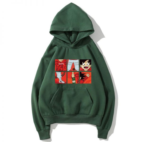 Dragon Ball Fleece Hoodies - Solid Color Dragon Ball Series Anime Cartoon Cute Fleece Hoodie