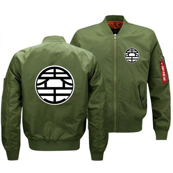 Dragon Ball Jackets - Solid Color Dragon Ball Anime Logo Sign Flight Suit Fleece Jacket