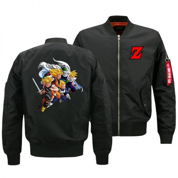 Dragon Ball Jackets - Solid Color Dragon Ball Anime Series Flight Suit Fleece Jacket