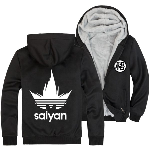 Dragon Ball Jackets - Solid Color Dragon Ball Anime Series Super Saiyan Sign Super Cool Fleece Jacket