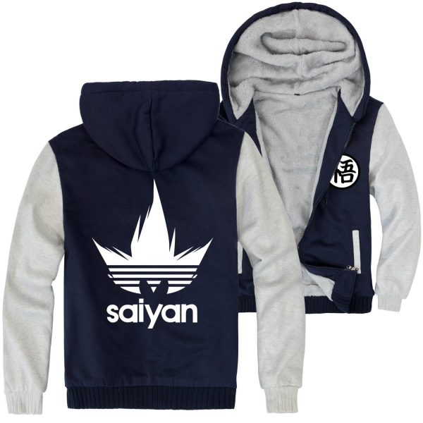 Dragon Ball Jackets - Solid Color Dragon Ball Anime Series Super Saiyan Sign Super Cool Fleece Jacket