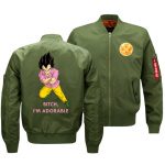 Dragon Ball Jackets - Solid Color Dragon Ball Series Cartoon Super Saiyan Icon Super Cool Flight Suit Fleece Jacket
