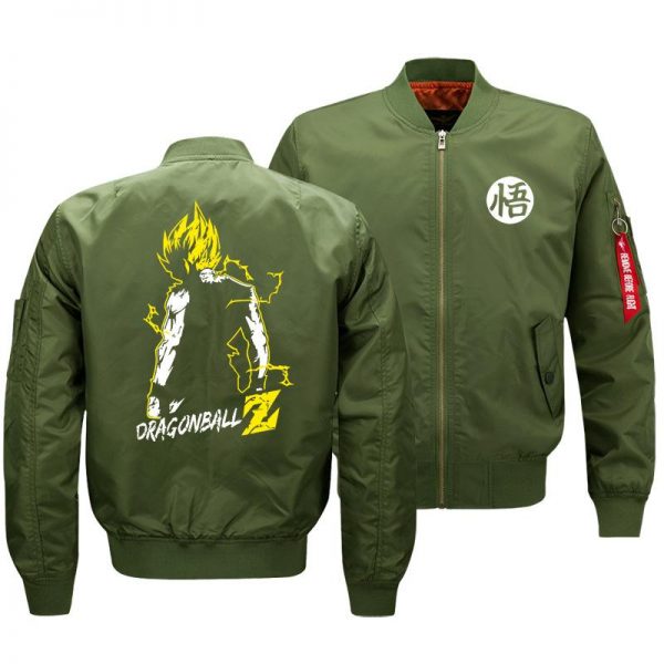 Dragon Ball Jackets - Solid Color Dragon Ball Series Cartoon Super Saiyan Icon Flight Suit Fleece Jacket