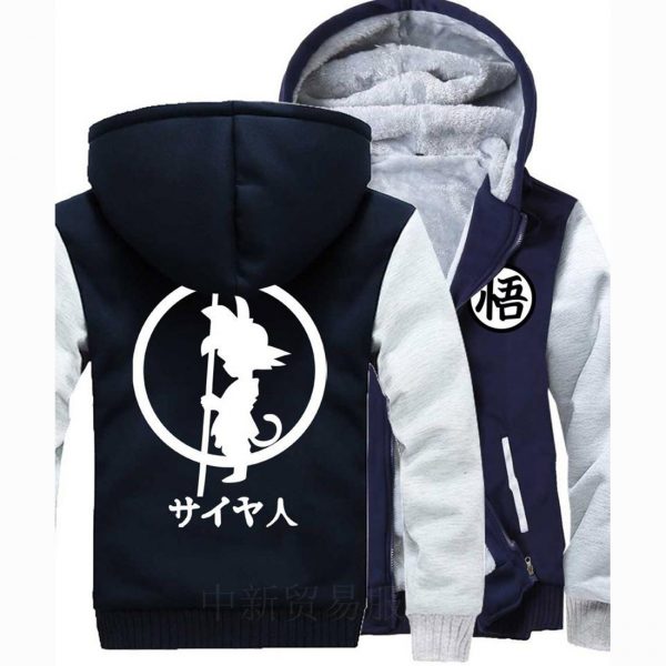 Dragon Ball Jackets - Solid Color Dragon Ball Series GoKu Anime Character Icon Fleece Jacket