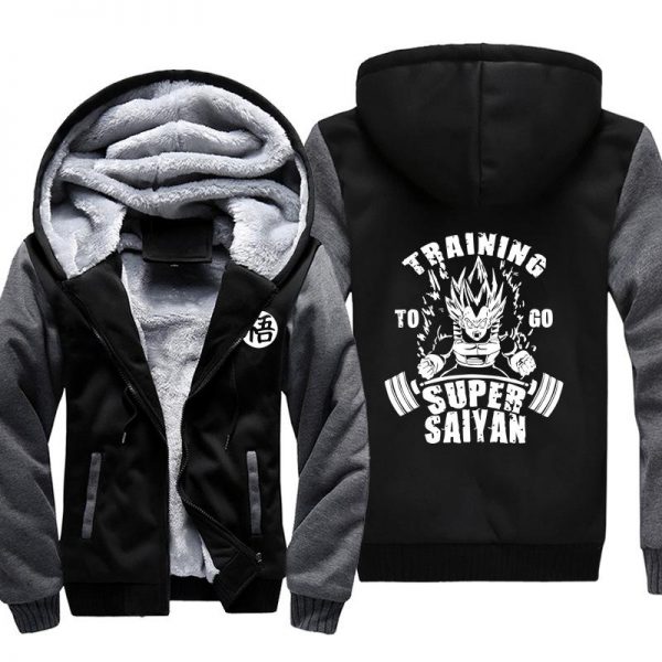 Dragon Ball Jackets - Solid Color Dragon Ball Series SAIYAN Icon Super Cool Fleece Jacket