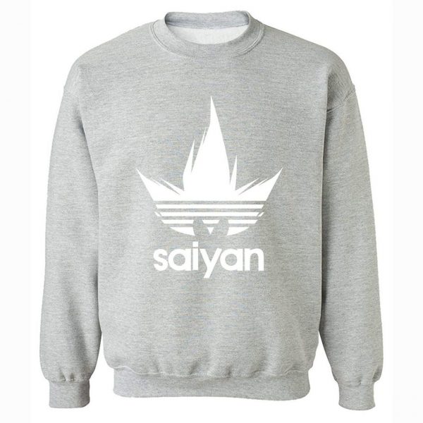 Dragon Ball Sweatshirts - Dragon Ball Sweatshirt Series Men's Sweatshirt Saiyan White Icon Sweatshirt