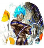 Dragon Ball Z Goku Hoodies - Blue Hair Goku Hoodie