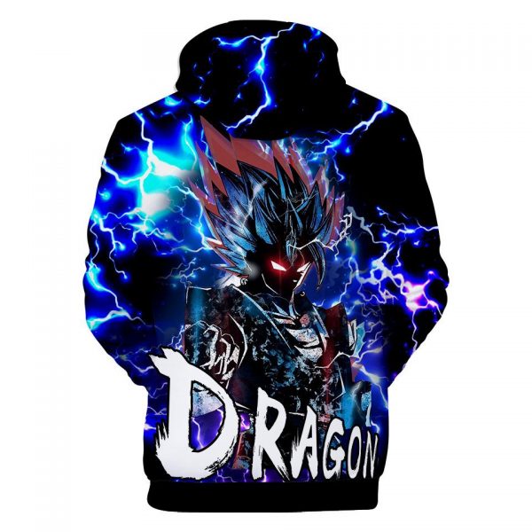 Dragon Ball Z Hoodies - Dragon Ball Anime Series GOKU Lightning Blue Super Cool Hoodie